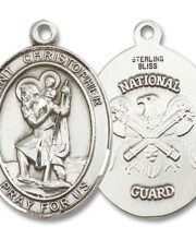 St. Christopher - Nat'L Guard Medal and Necklace