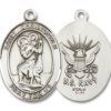 St. Christopher - Navy Medal and Necklace