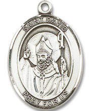 St. David Of Wales Medal and Necklace