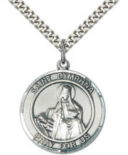 st dymphna round medal