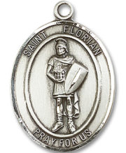 St. Florian Medal and Necklace