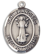 San Francis Medal and Necklace Spanish