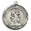 St. Gabriel The Archangel Round Medal and Necklace