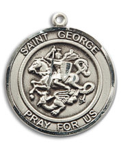 St. George Round Medal and Necklace