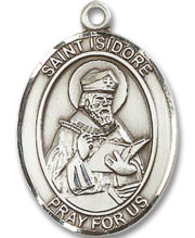 St. Isidore Of Seville Medal and Necklace
