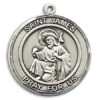 St. James The Greater Round Medal and Necklace