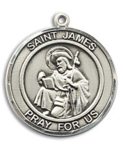 St. James The Greater Round Medal and Necklace