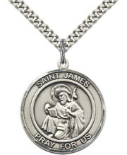 st james the greater round medal
