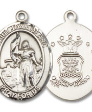 St. Joan Of Arc - Air Force Medal and Necklace