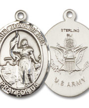 St. Joan Of Arc - Army Medal and Necklace