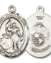 St. Joan Of Arc - Marines Medal and Necklace