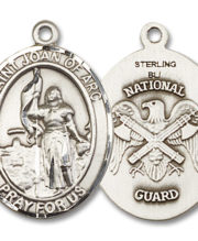 St. Joan Of Arc - Nat'L Guard Medal and Necklace