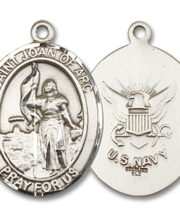 St. Joan Of Arc - Navy Medal and Necklace
