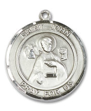 St. John The Apostle Round Medal and Necklace