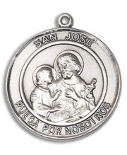 San Jose Round Medal and Necklace Spanish