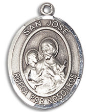 San Jose Medal and Necklace Spanish