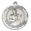 San Judas Round Medal and Necklace Spanish