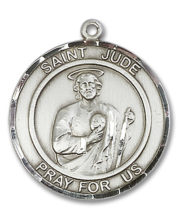 St. Jude Round Medal and Necklace