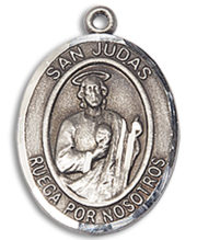 San Judas Medal and Necklace Spanish
