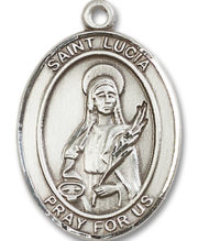 St. Lucia Of Syracuse Medal and Necklace