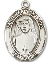 St. Maria Faustina Medal and Necklace
