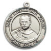 St. Maximilian Kolbe Round Medal and Necklace