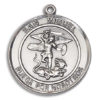 San Miguel Arcangel Round Medal and Necklace Spanish