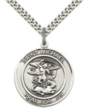 st michael the archangel round medal