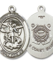 St. Michael - Coast Guard Medal and Necklace