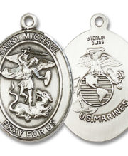 St. Michael - Marines Medal and Necklace