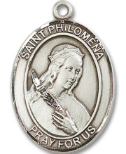 St. Philomena Medal and Necklace