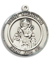 St. Nicholas Round Medal and Necklace