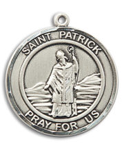 St. Patrick Round Medal and Necklace