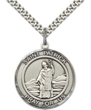 st patrick round medal