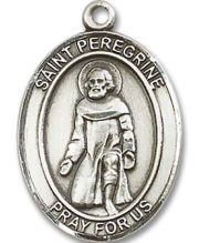 St. Peregrine Laziosi Medal and Necklace