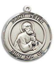 St. Peter The Apostle Round Medal and Necklace