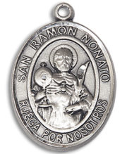 San Raymon Nonato Medal and Necklace Spanish
