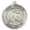 St. Raphael The Archangel Round Medal and Necklace