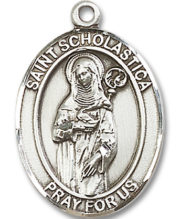 St. Scholastica Medal and Necklace