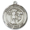 St. Sebastian Round Medal and Necklace