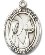 Our Lady Star Of The Sea Medal and Necklace