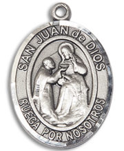San Juan De Dios Medal and Necklace Spanish