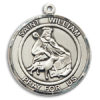 St. William Of Rochester Round Medal and Necklace