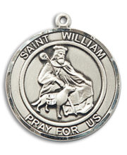 St. William Of Rochester Round Medal and Necklace