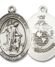 Guardian Angel - Marine Corp Medal and Necklace