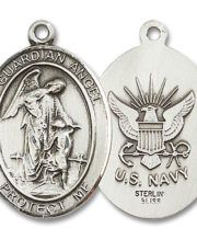 Guardian Angel - Navy Medal and Necklace