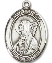 St. Brigid Of Ireland Medal and Necklace