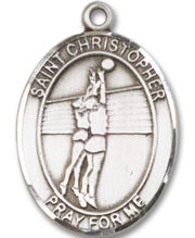 St. Christopher - Volleyball Medal and Necklace