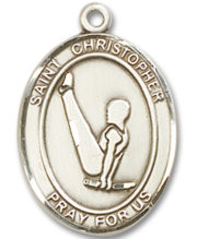 St. Christopher - Gymnastics Medal and Necklace