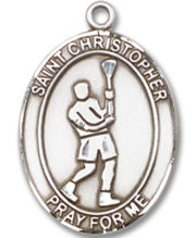 St. Christopher - Lacrosse Medal and Necklace